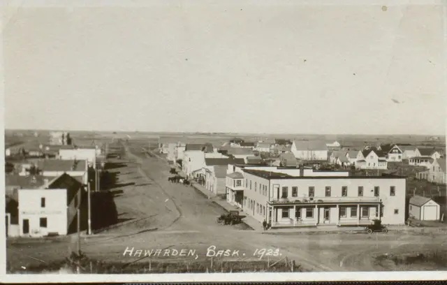 Looking down the main street of Hawarden